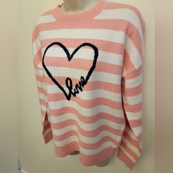 NWT Loft Striped Crewneck Sweater - Picture 3 of 5